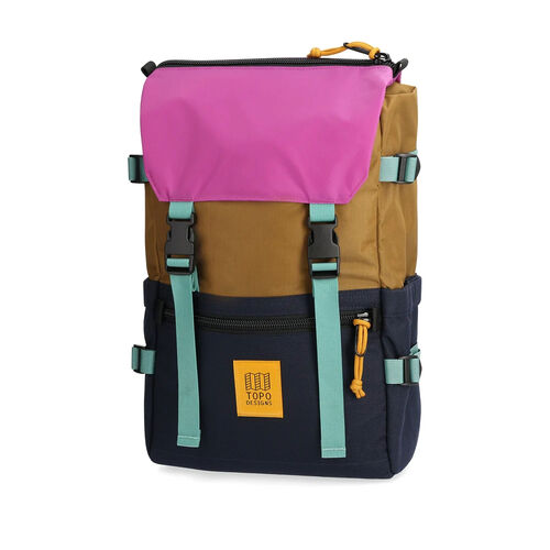 Mochila Marrn, Azul y Rosa Topo Designs Rover Pack Classic Dark Khaki Navy 