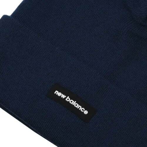 Gorro Azul New Balance Linear Knit Cuffed Beanie Navy 