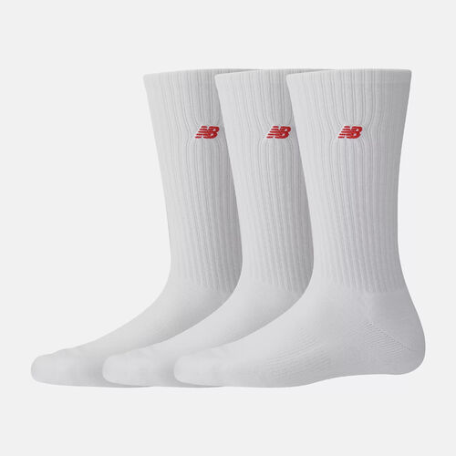 Pack de 3 Calcetines Blancos New Balance Patch Logo Crew S