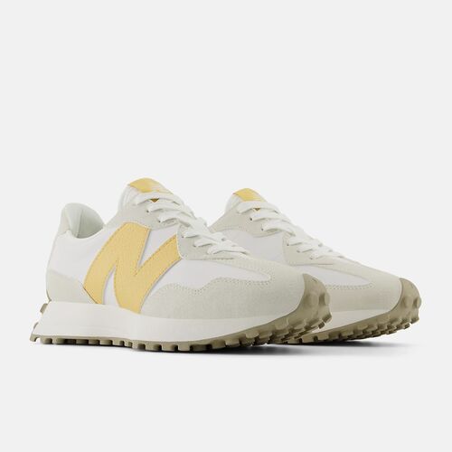 Zapatillas Blancas y Amarillas New Balance 327 Sea Salt con Sand Dune 36