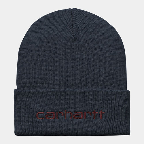 Gorro Azul Carhartt Script Beanie Air Force Blue Malbec 