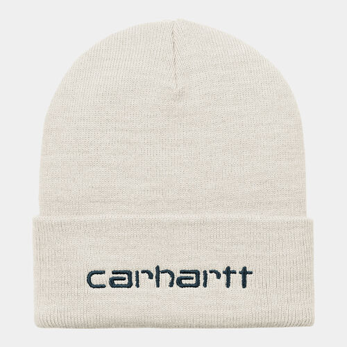 Gorro BeigeCarhartt Script Beanie Wax Duck Blue