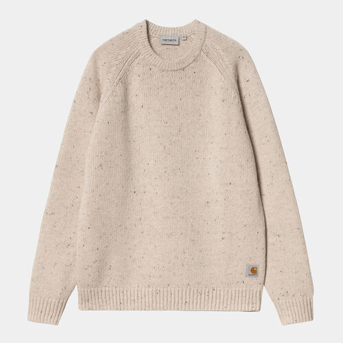 Jersey Beige Carhartt Anglistic Sweater Speckled Moonbeam M