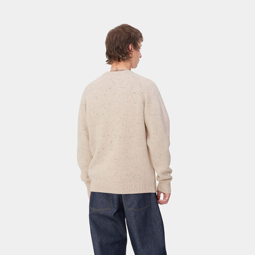 Jersey Beige Carhartt Anglistic Sweater Speckled Moonbeam M