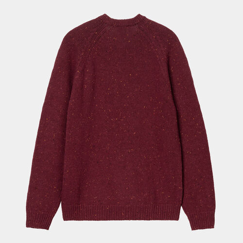 Jersey Granate Carhartt Anglistic Sweater Speckled Malbec S