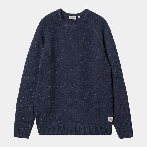 Jersey Azul Carhartt Anglistic Sweater Speckled Air Force Blue S