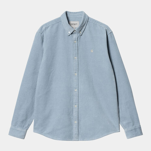 Camisa de pana Azul Carhartt Madison Cord Shirt Dusty Ice M