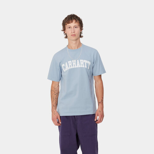 Camiseta Azul Carhartt University T-Shirt Dusty Ice White S