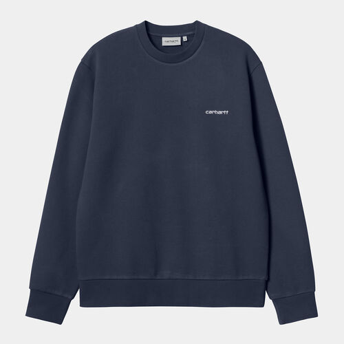 Sudadera Azul Carhartt Script Embroidery Sweat Air Force Blue S