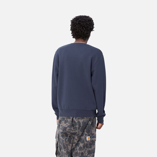 Sudadera Azul Carhartt Script Embroidery Sweat Air Force Blue L