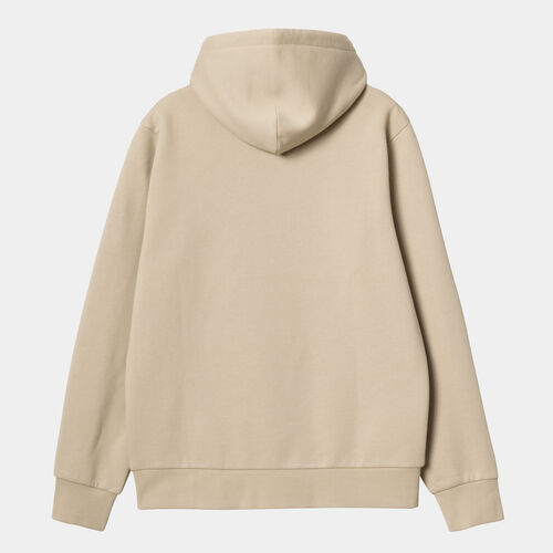 Sudadera Beige Carhartt Hooded Script Embroidery Sweat Wall Black S