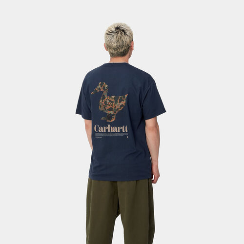 Camiseta Azul Carhartt Fold Duck T-Shirt Air Force Blue XS