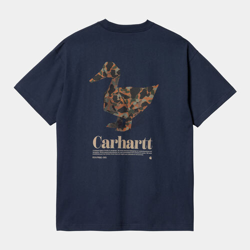 Camiseta Azul Carhartt Fold Duck T-Shirt Air Force Blue XS