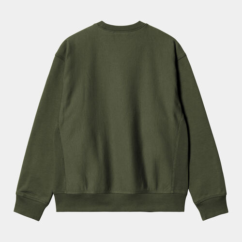 Sudadera Carhartt Verde American Script Sweatshirt Tarragon  XS