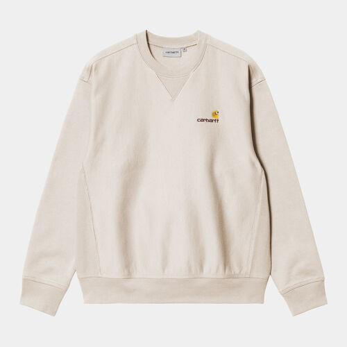 Sudadera Carhartt Beige American Script Sweatshirt Moonbeam XS