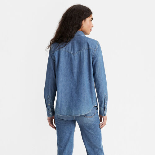 Camisa Azul Levis Mujer Iconic Western Lightweight Going Steady 5 - Azul S