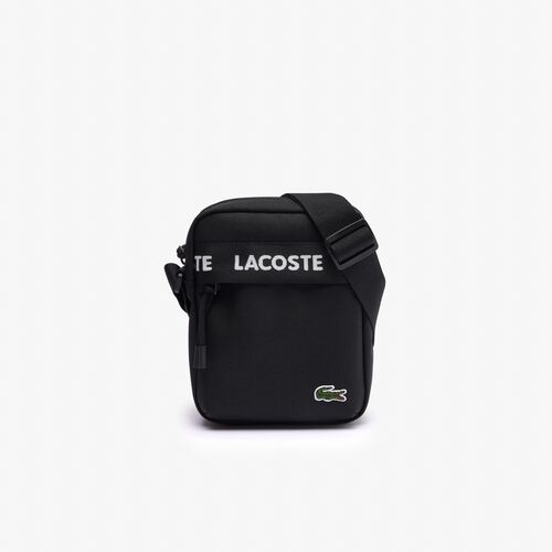 Bandolera Negra Lacoste de Hombre con Logotipo Tape Noir 