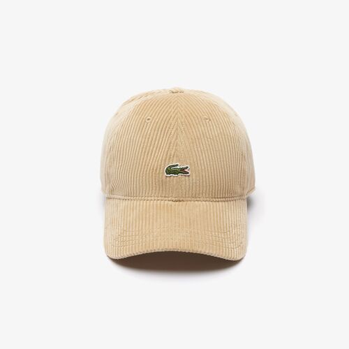 Gorra de Pana Beige Lacoste Ajustable 