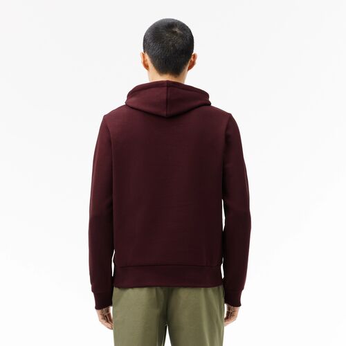 Sudadera con Capucha Granate Lacoste Burdeos S