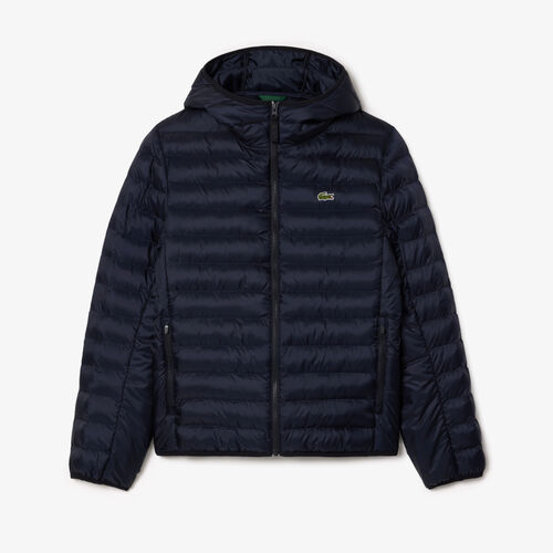 Cazadora Plumífero Azul Lacoste Blouson Impermeable son Capucha Abimes S