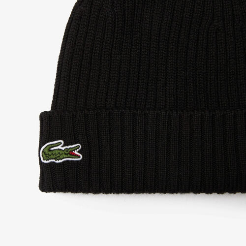 Gorro Verde Lacoste de Lana Acanalada Aubier TU