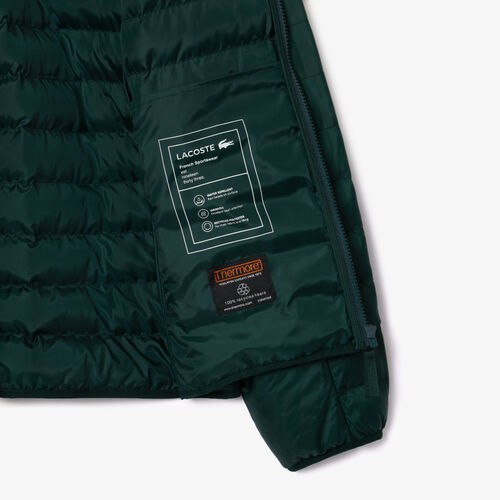 Cazadora Plumífero Verde Lacoste Blouson Impermeable son Capucha Sinople VERDE S