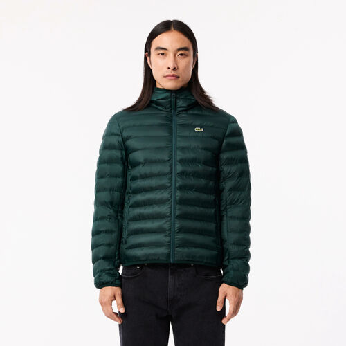 Cazadora Plumífero Verde Lacoste Blouson Impermeable son Capucha Sinople VERDE S