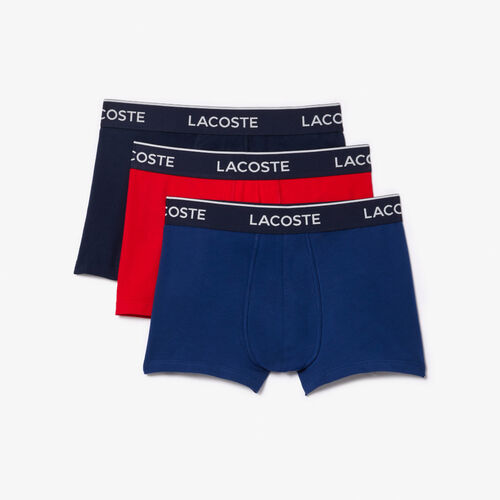 Pack 3 Calzoncillos Azul Marino - Rojo Lacoste Estilo Casual S