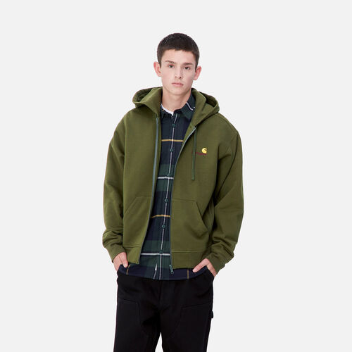 Chaqueta Verde Carhartt Hooded American Script Jacket Tarragon M