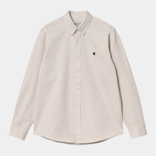 Camisa Beige Carhartt Madison Shirt Moonbeam/Black S