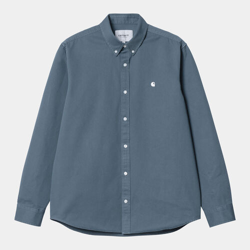 Camisa Azul Carhartt Madison Shirt Positano/Wax XS