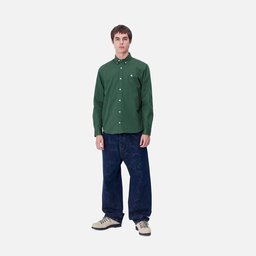 Camisa Verde Carhartt Madison Shirt Sycamore Tree/Wax S