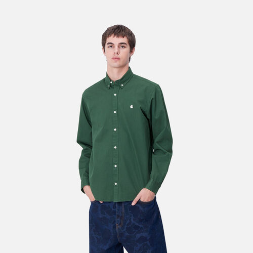 Camisa Verde Carhartt Madison Shirt Sycamore Tree/Wax S