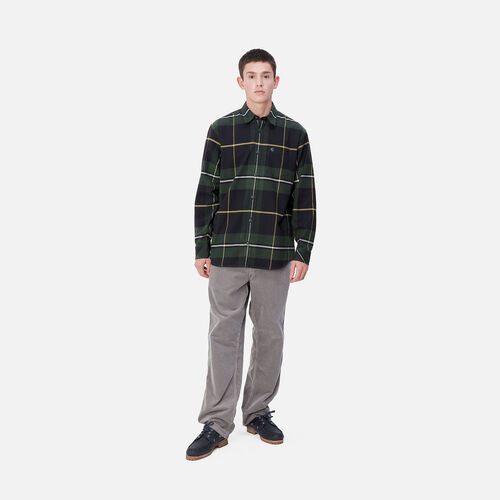 Camisa Verde Cuadros Carhartt Garnett Shirt Sycamore Tree S