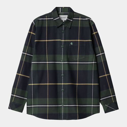 Camisa Verde Cuadros Carhartt Garnett Shirt Sycamore Tree S