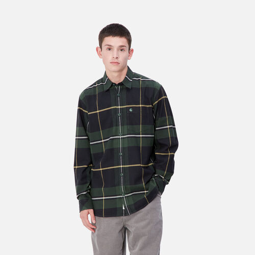 Camisa Verde Cuadros Carhartt Garnett Shirt Sycamore Tree S