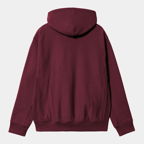 Sudadera Granate Carhartt Con Capucha Hooded American Script Sweatshirt Malbec XS