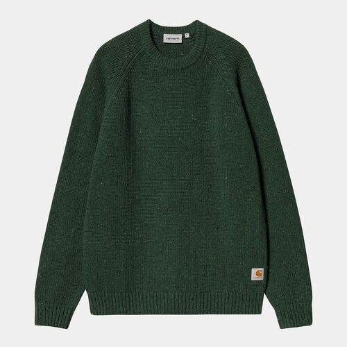 Jersey Verde Carhartt Anglistic Sweater Speckled Sycamore Tree XS