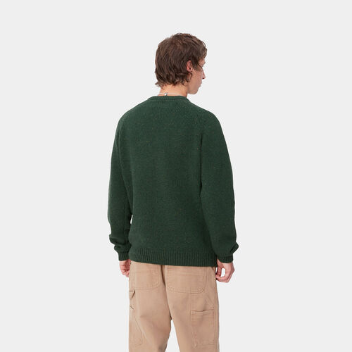 Jersey Verde Carhartt Anglistic Sweater Speckled Sycamore Tree XS