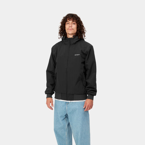 Cazadora Negra Carhartt Hooded Sail Jacket Black/White S