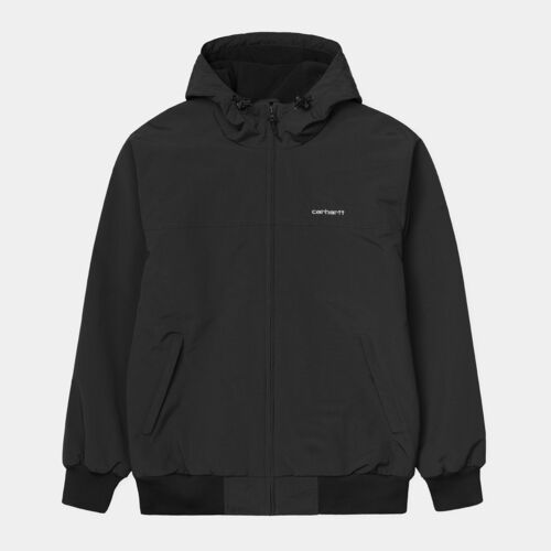 Cazadora Negra Carhartt Hooded Sail Jacket Black/White S