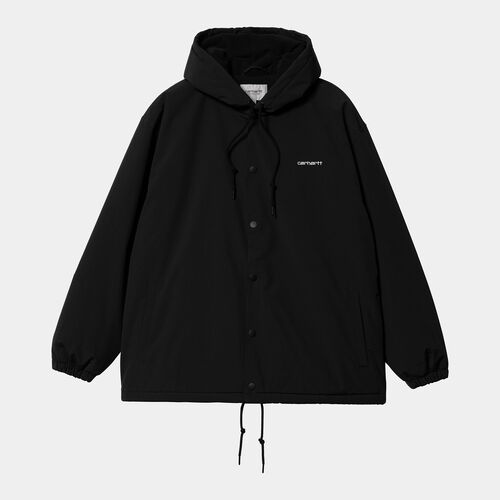 Cazadora Negra Carhartt Hooded Coach Jacket Black/White XS