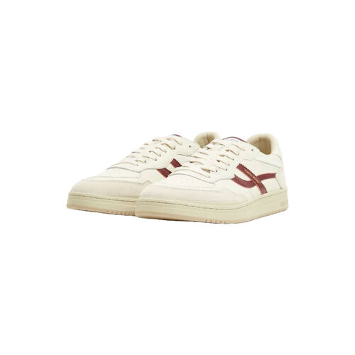 Zapatillas Blanco-Granate Pompeii Elan Pippa Leather Ecru Burgundy 40