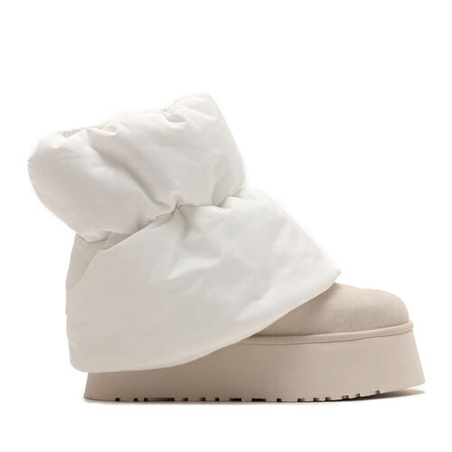 Botas Beige UGG Classic Mini Dipper Puffer White Ceramic 36