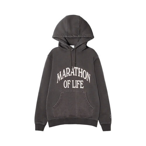 Sudadera Gris Pompeii Marathon Regular Charcoal Hoodie MARRON S