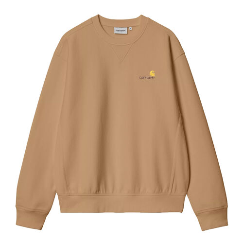 Sudadera Beige Carhartt American Script Sweatshirt Peanut XS