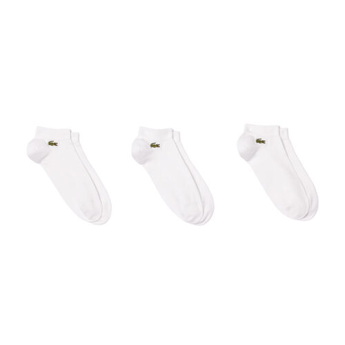 Pack de tres Calcetines Bajos Blancos Lacoste 43/46