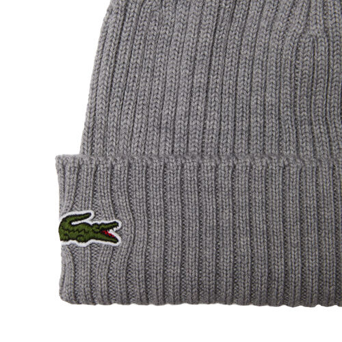 Gorro Gris Vigoré Lacoste de Punto de Canalé Agate Chine TU