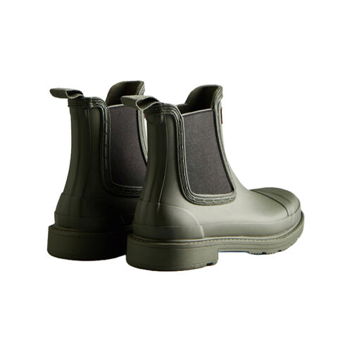 Botas Verdes Hunter Boots Commando Chelsea Dark Olive 36