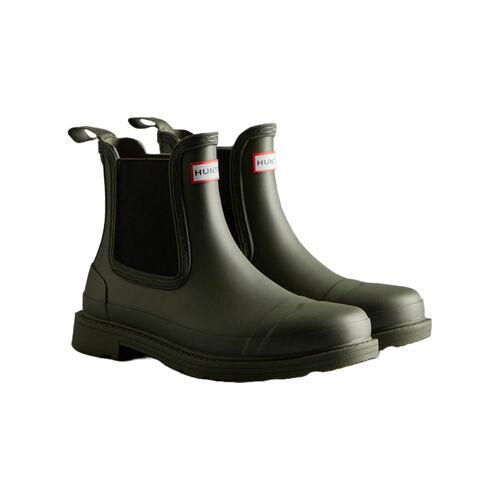 Botas Verdes Hunter Boots Commando Chelsea Dark Olive 36